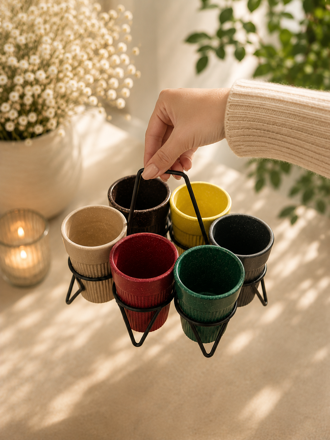 Statement Cutting Cups With Stand