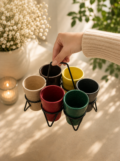 Statement Cutting Cups With Stand