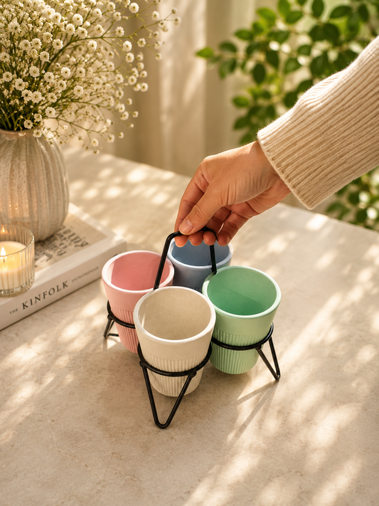 Statement Cutting Cups With Stand