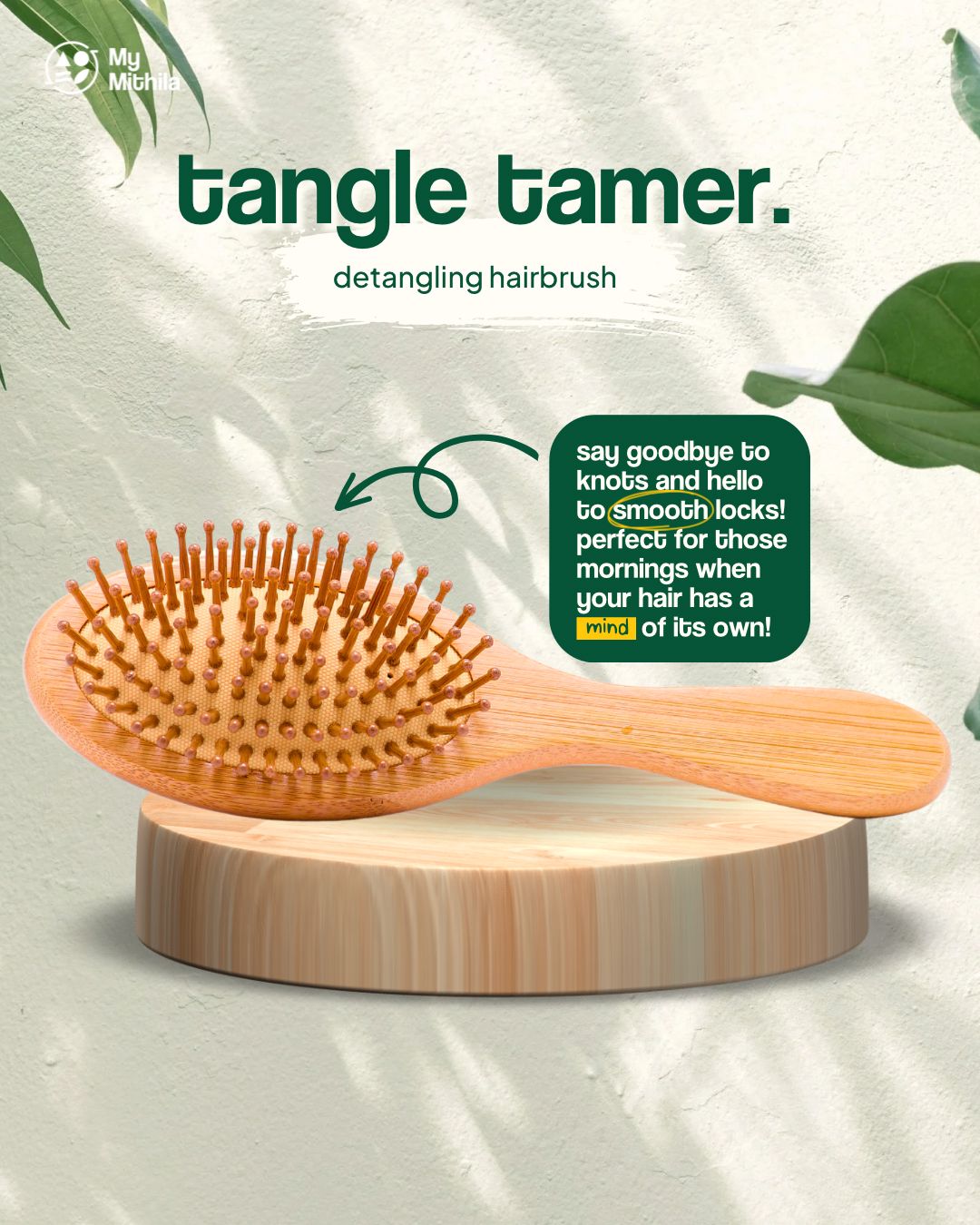 Bamboo Paddle Hairbrushes