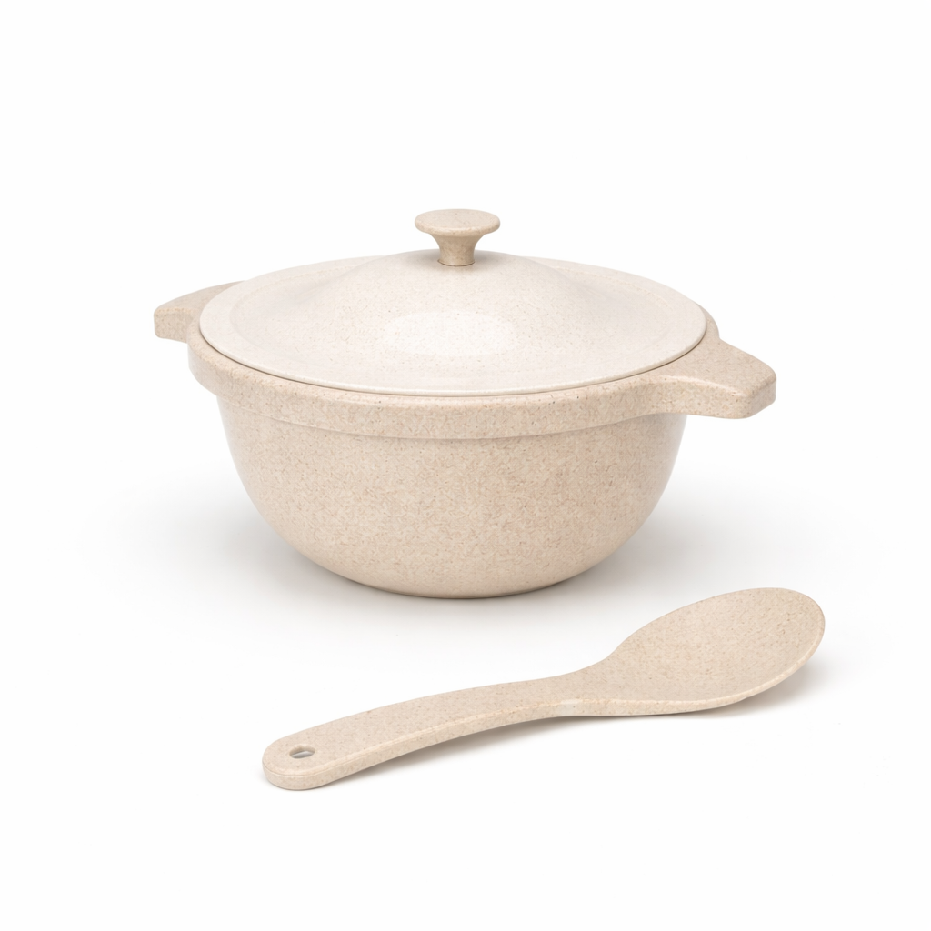 Serving Bowl With Lid And Spoon