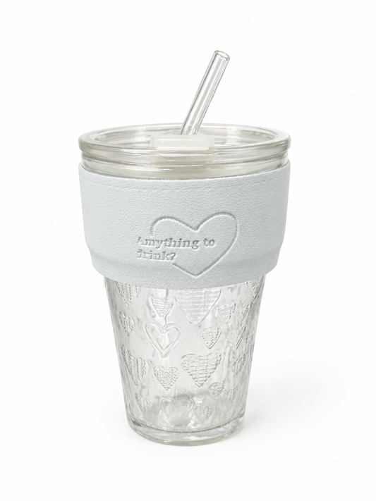 Glass Sipper with Glass Straw